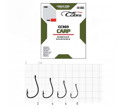 Крючки Cobra CARP сер. CC303 разм.006 10шт.