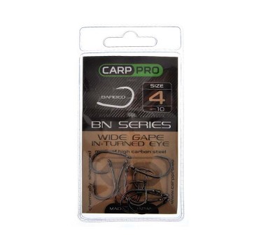 Крючки Carp Pro Black Nickel Wide Gape In-turned Eye №4