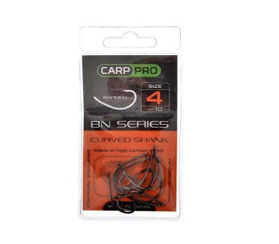 Крючок CARP PRO Black Nickel Curved Shank №4 10шт