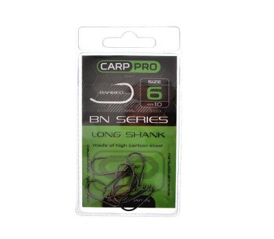 Крючки Carp Pro Black Nickel Long Shank №6