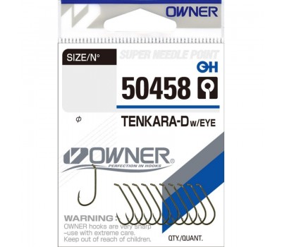 OWNER Крючок Tenkara Down w/eye brown №10 10шт