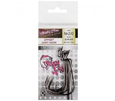 Офсетный крючок Crazy Fish Offset Joint Hook №2/0 7 шт