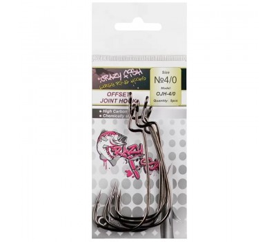 Офсетный крючок Crazy Fish Offset Joint Hook №4/0 5 шт