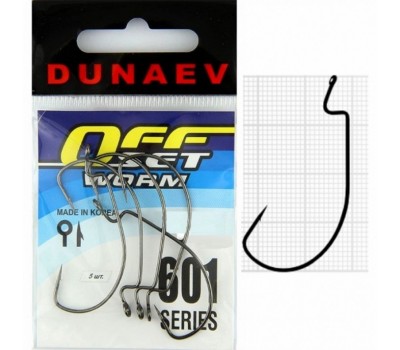 Крючок Dunaev Offset Worm 601 #1 (уп.5шт.)