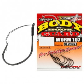 Крючок Decoy Body Guard Worm 107 Offset 6, 9 шт.