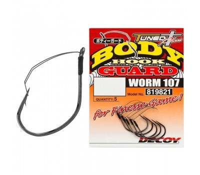 Крючок Decoy Body Guard Worm 107 Offset 6, 9 шт.