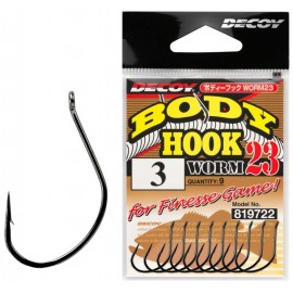 Крючок Decoy Body Hook Worm 23 Offset #1