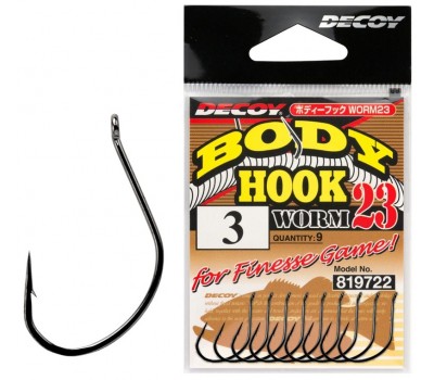 Крючок Decoy Body Hook Worm 23 Offset #1