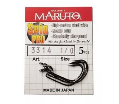 Крючки Maruto 3314 BN № 1/0 Spin pro (5 шт.) офсетный