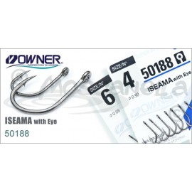 Одинарный крючок OWNER 12шт кольцо Black Chrome 50188-14