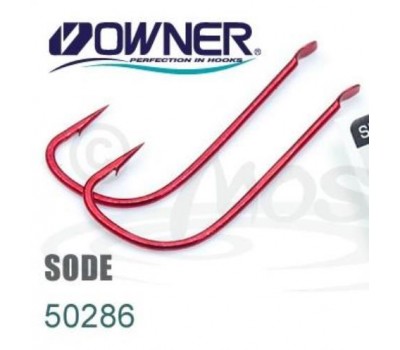 Одинарный крючок OWNER 16шт лопатка красный 50286-14