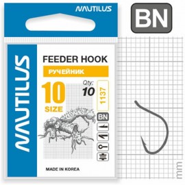 Крючок Nautilus Feeder Фидер ручейник 1137BN  №10