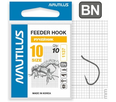 Крючок Nautilus Feeder Фидер ручейник 1137BN  №10