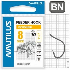 Крючок Nautilus Feeder Фидер ручейник 1137BN  № 8