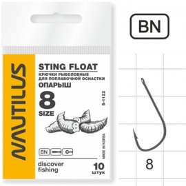 Крючок Nautilus Float Опарыш 1122BN  № 8