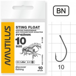 Крючок Nautilus Float Ручейник 1128BN  №10