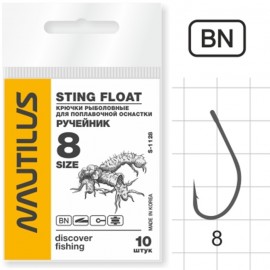 Крючок Nautilus Float Ручейник 1128BN  № 8