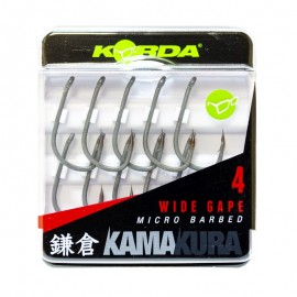 Крючок KORDA Kamakura Wide Gape №4 с бородкой 10шт
