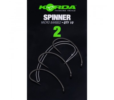 Крючок KORDA Spinner PTFE №2 с бородкой 10шт