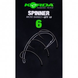 Крючок KORDA Spinner PTFE №6 с бородкой 10шт
