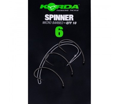 Крючок KORDA Spinner PTFE №6 с бородкой 10шт