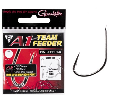 Крючки Gamakatsu A1 TEAM FEEDER HOOKS FINE FEEDER разм. 10 15шт.