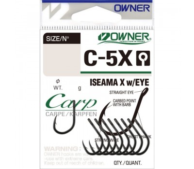 OWNER Крючок Carp Iseama X w/eye BC №10 13шт