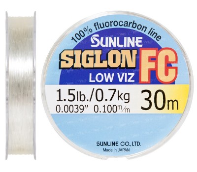 Флюорокарбон Sunline SIG-FC 30м 0.10мм 0.7кг поводковый
