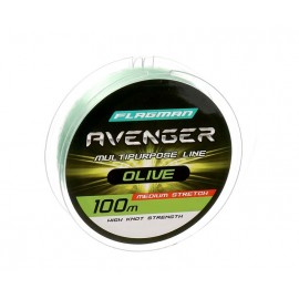 FLAGMAN Леска Avenger Olive Line 100м 0,20мм 4,2кг/9,3lb