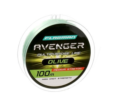 FLAGMAN Леска Avenger Olive Line 100м 0,20мм 4,2кг/9,3lb
