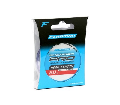 FLAGMAN Леска Sherman Pro Hook Length 50м 0,165мм 2,33кг