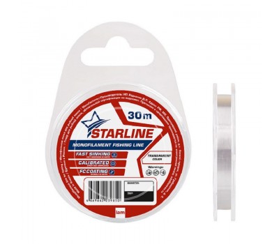 Монофильная леска STARLINE  30m (transparent) d0.105