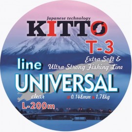 Леска KITTO  Линия Universal,цвет прозрачный,100 м,диаметр 0,148 мм