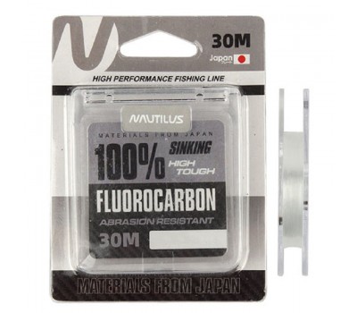 Леска Nautilus Fluorocarbon 100% 0,165мм.,1,8кг, 30м.
