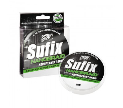 Леска плетеная SUFIX Nano Braid зеленый камуфляж 100 м 0.08 мм 3.7 кг