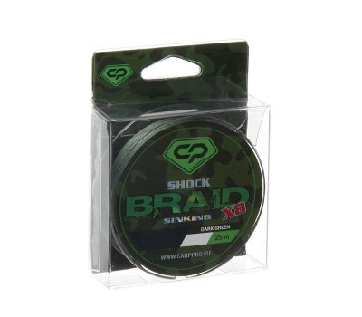 Шок-лидер Carp Pro Shock Braid PE X8 0.16мм 50м Dark Green