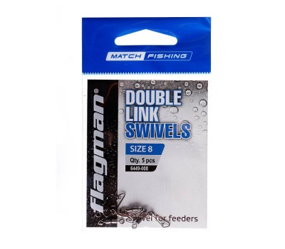 Фидерный двойной вертлюжок Flagman Double Link Swivels № 10, 5 шт