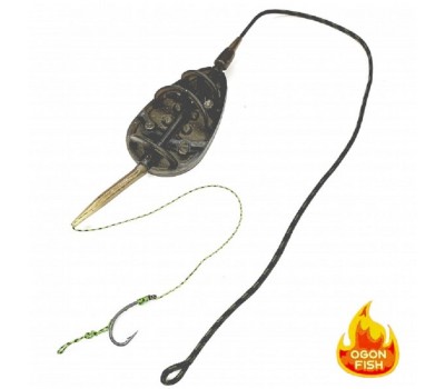 Карповый монтаж OGON FISH #4 Feeder Flat  80 gr 1 hook#4 For boiles