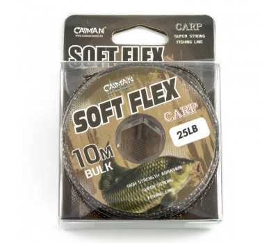 Лидкор без сердечника Caiman Soft Flex Brown 10m 25lbs 205502
