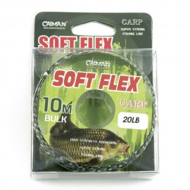 Лидкор без сердечника Caiman Soft Flex Olive 10m 25lbs 215860