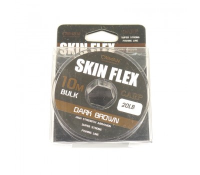 Поводковый материал Caiman Skin Flex в оплетке Brown 10m 20lbs 205859