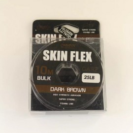 Поводковый материал Caiman Skin Flex в оплетке Brown 10m 25lbs 205860