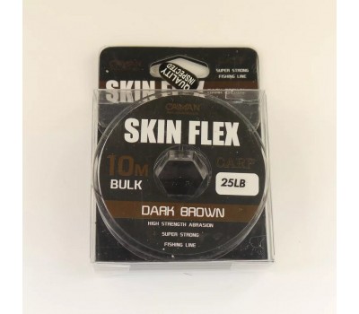 Поводковый материал Caiman Skin Flex в оплетке Brown 10m 25lbs 205860