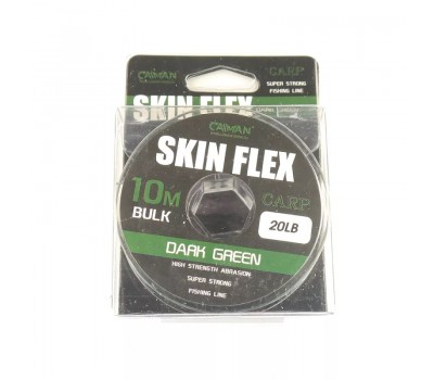 Поводковый материал Caiman Skin Flex в оплетке Olive 10m 20lbs 215864