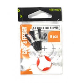 Стопор-отбойник HITFISH Carp&Feeder S-1 RUBBER TUBE STOPPER #1 (9 шт/уп)