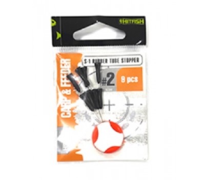 Стопор-отбойник HITFISH Carp&Feeder S-1 RUBBER TUBE STOPPER #1 (9 шт/уп)