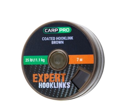 Поводковый материал CARP PRO в оболочке коричневый 25lb 7м