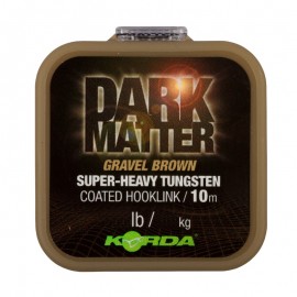 Поводковый материал KORDA Dark Matter Tungsten Coated Braid Gravel Brown 18lb 10м