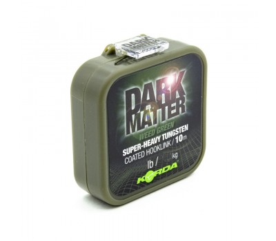 Поводковый материал KORDA Dark Matter Tungsten Coated Braid Weed Green 18lb 10м