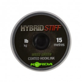 Поводковый материал KORDA Hybrid Stiff  Weedy green 20lb 15м